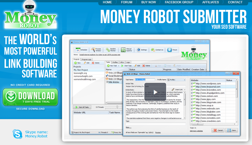 Money Robot Submitter SEO Software